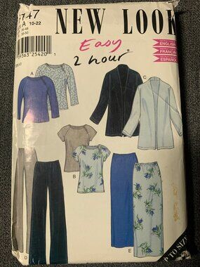 New Look Misses Jacket Top Pants Skirt Sewing Pattern Size 10 12 14 16 18 20 22